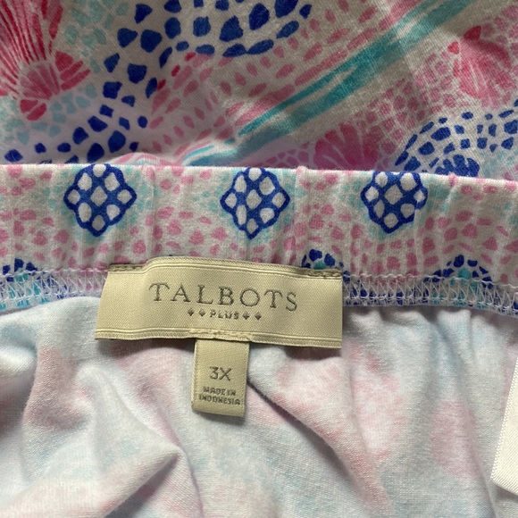 Talbots Plus Women’s Summer Seashells Pull-on Skirt - Picture 2 of 3